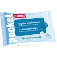 Assanis Pocket Lingette Antibactérienne Mains Paquet/25 à TOULOUSE